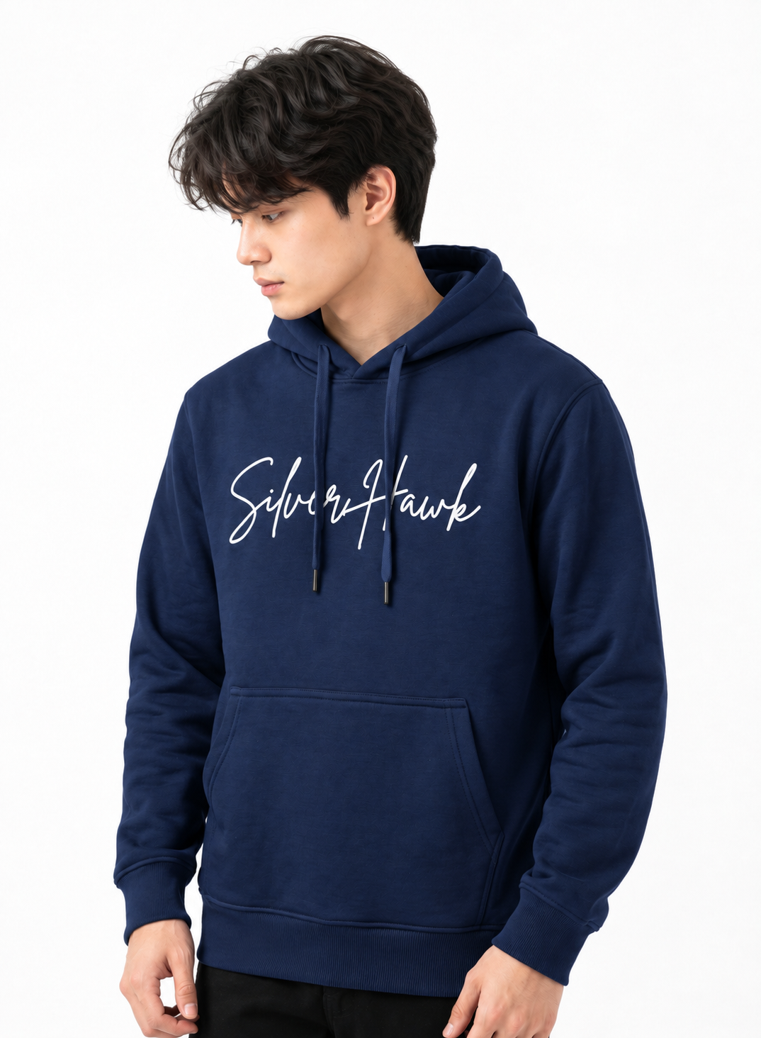 Sweatshirt Hoodie Navy Silver Hawk