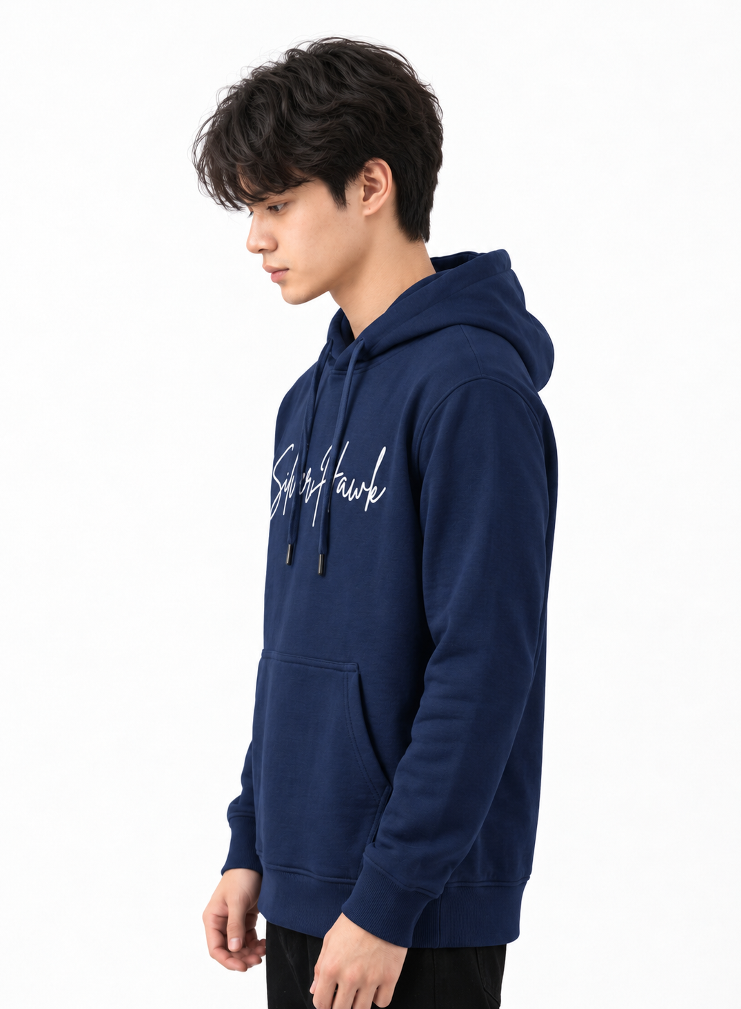 Sweatshirt Hoodie Navy Silver Hawk