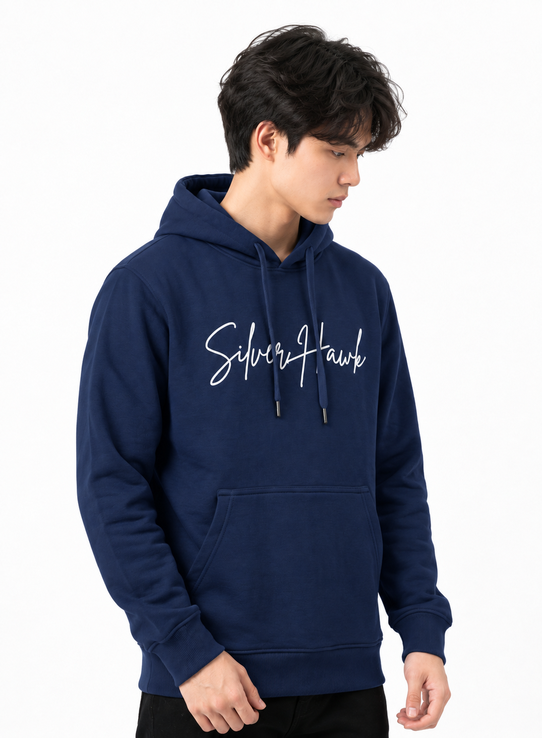 Sweatshirt Hoodie Navy Silver Hawk