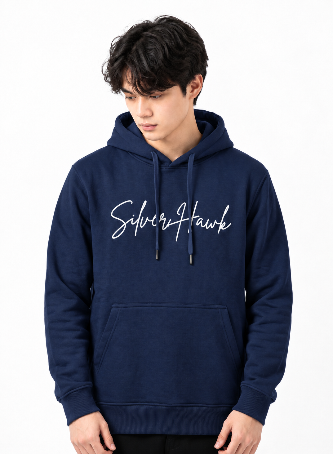 Sweatshirt Hoodie Navy Silver Hawk