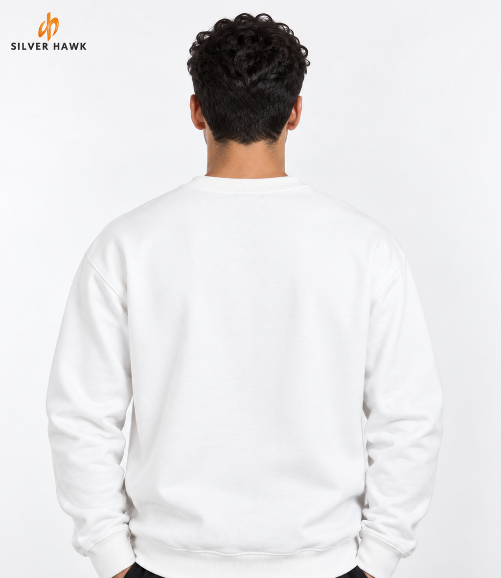 Sweatshirt Round Oversize White Let's Play