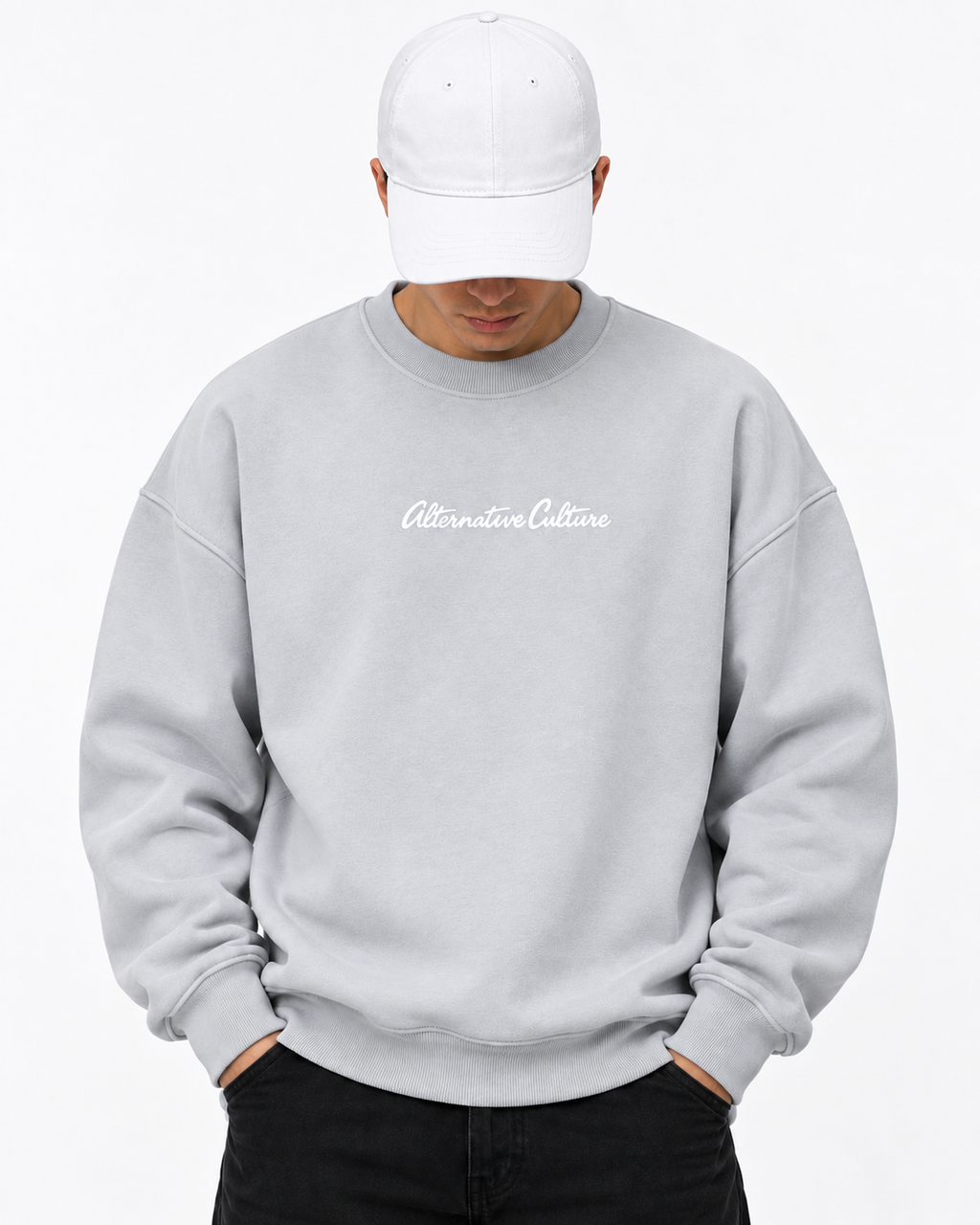 Sweatshirt Round Oversize Silver Culture