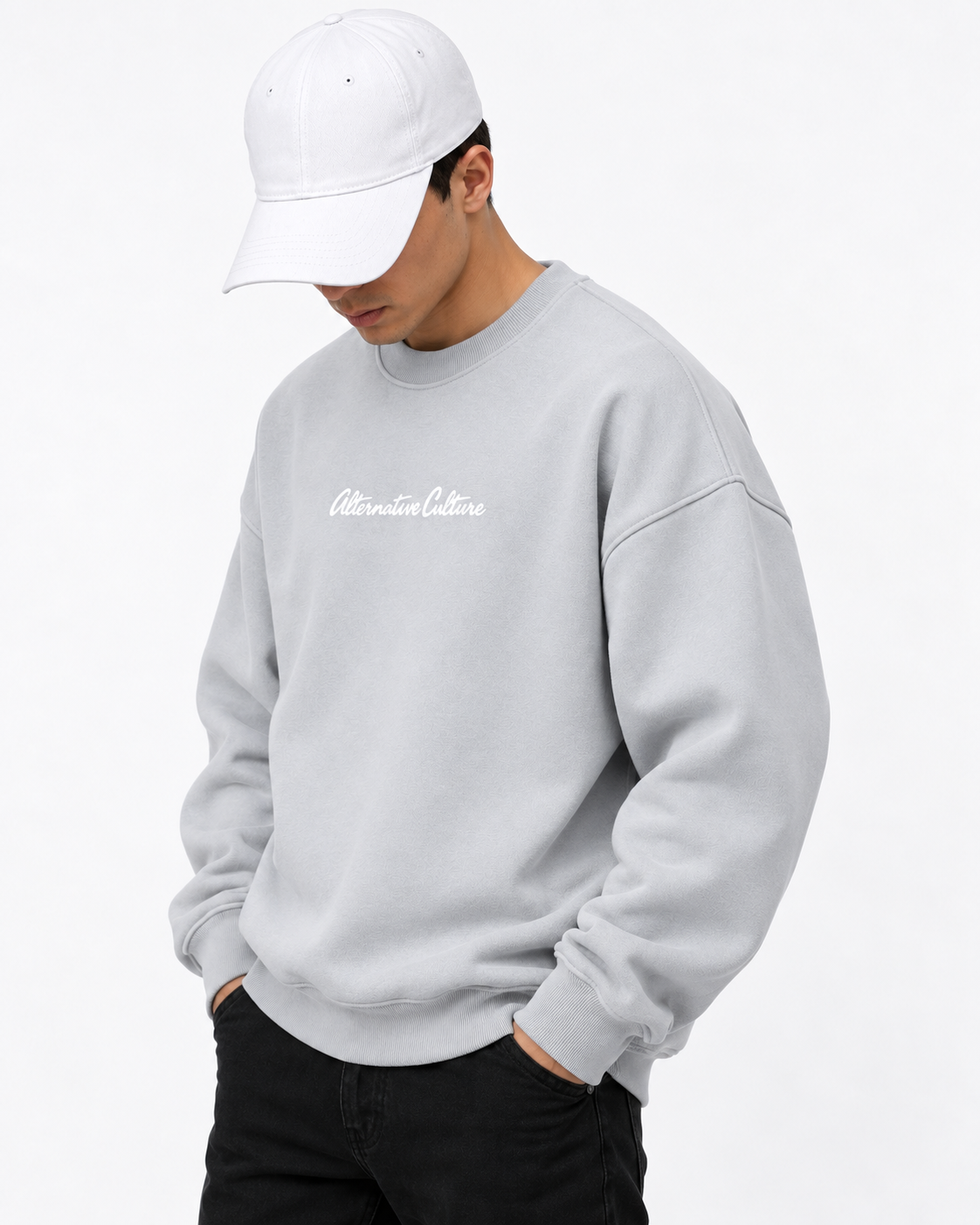 Sweatshirt Round Oversize Silver Culture