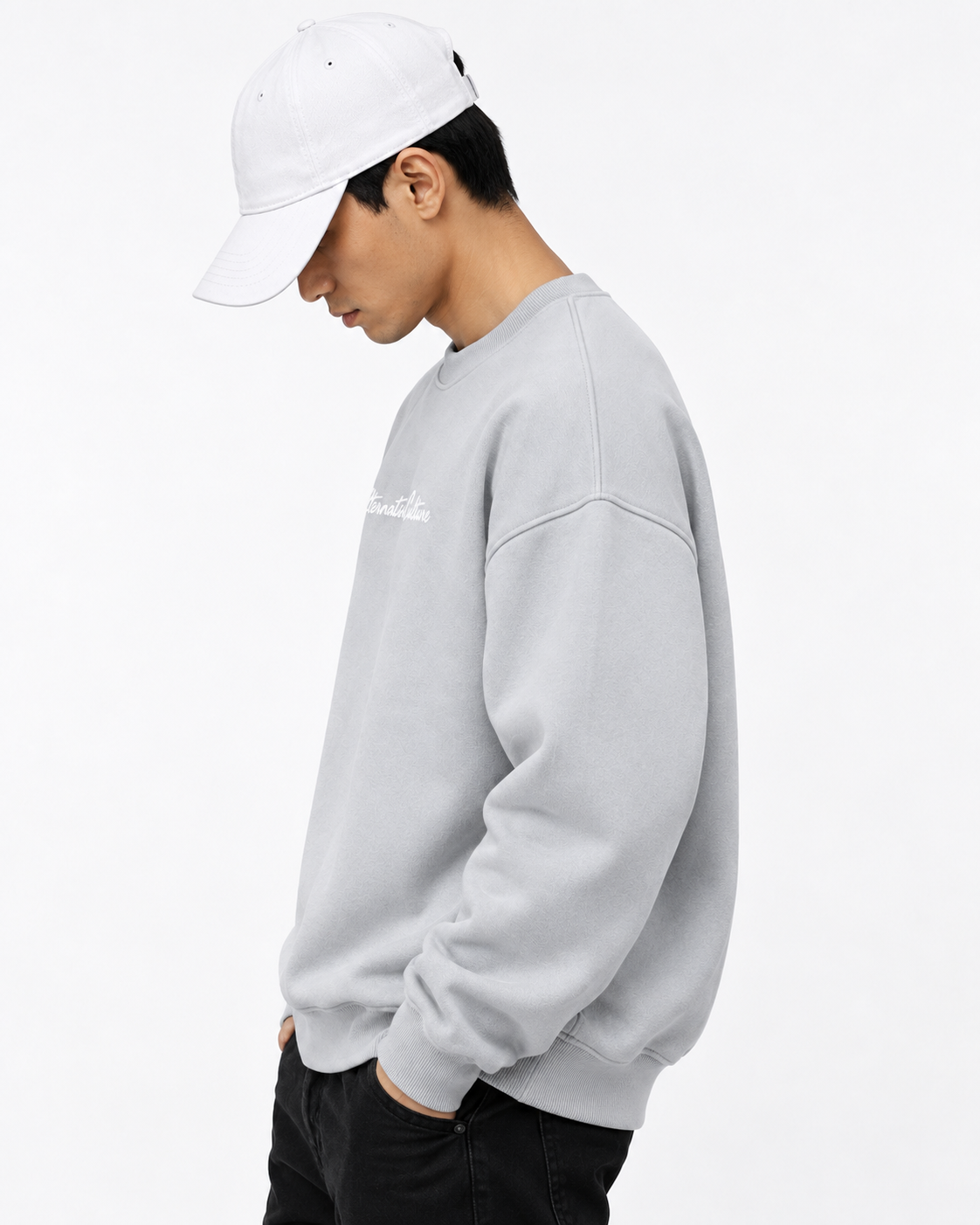 Sweatshirt Round Oversize Silver Culture