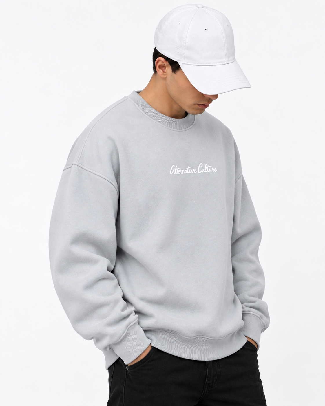 Sweatshirt Round Oversize Silver Culture