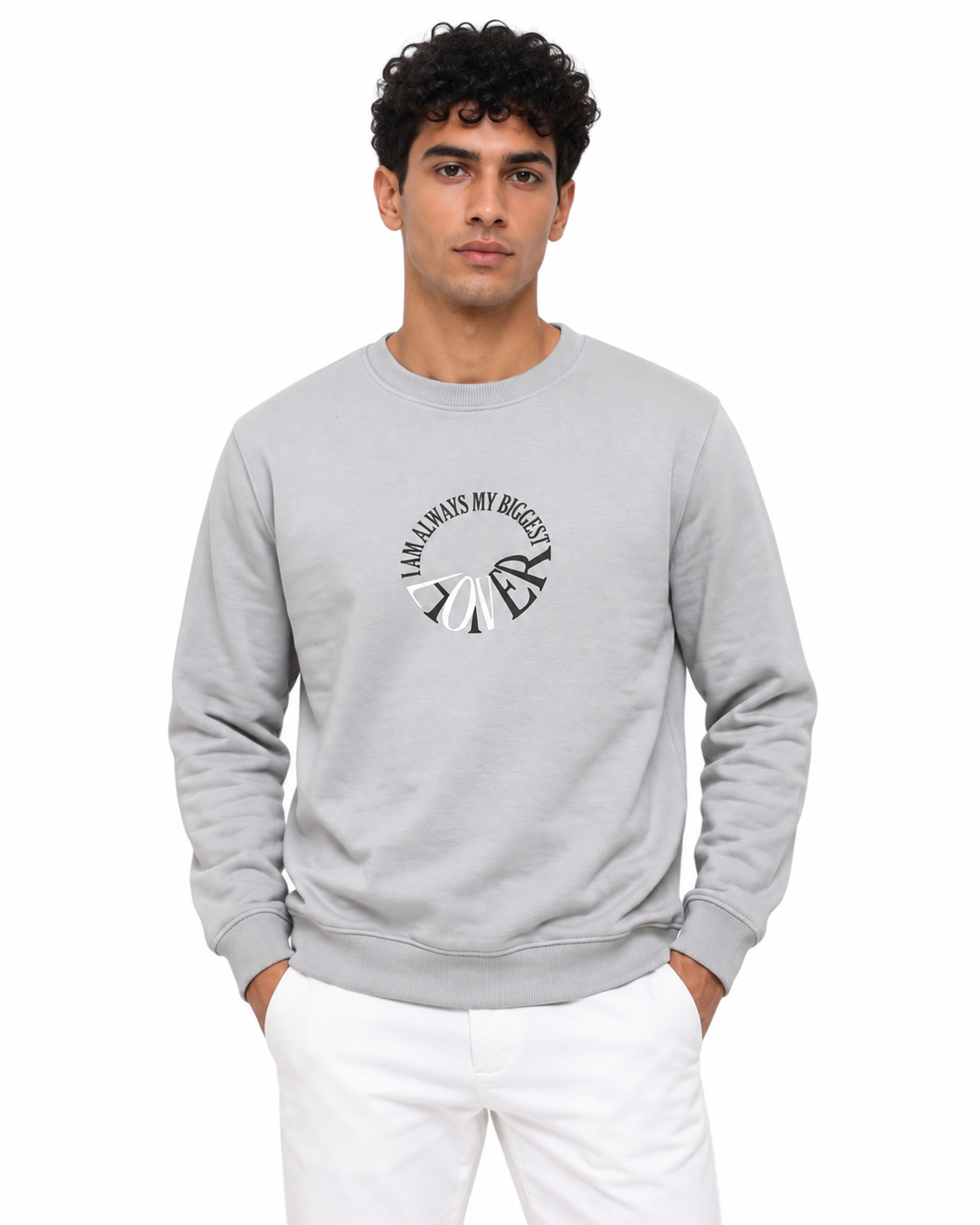 Sweatshirt Round Silver Love