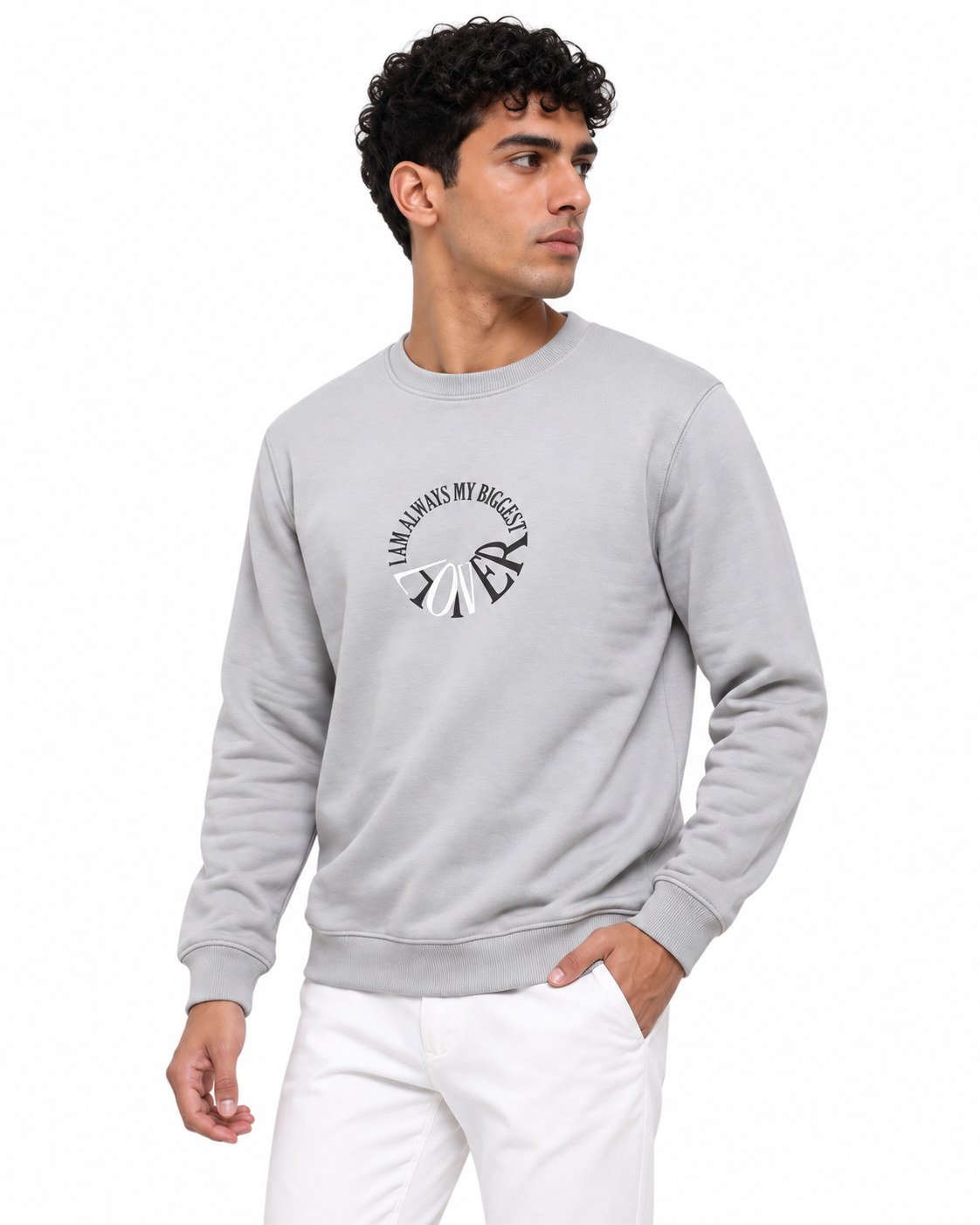 Sweatshirt Round Silver Love