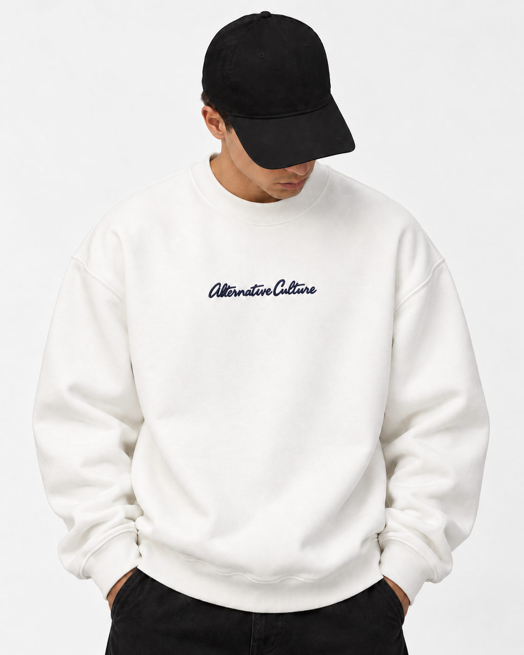 Sweatshirt Round Oversize White Culture