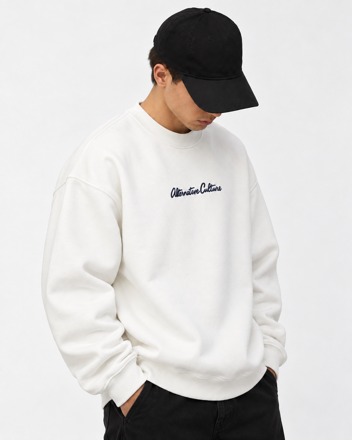 Sweatshirt Round Oversize White Culture